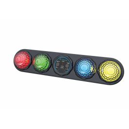 iDance Luces Disco con Bola, Para Fiestas, Batería Litio 3.7V Recargable Incluida, Color Negro, 9x10.5x41 cm
