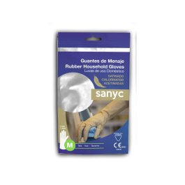 Blanca Guantes de Latex Satinados con Relieve Antideslizante sin Polvo Talla Mediana Pack 2 Unidades para Hostelería y Manipulación de Alimentos 305x4x110 mm