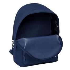 Safta Mochila Doble para Portátil 15,6" + USB Real Madrid Chica Marino 31x44x18 cm