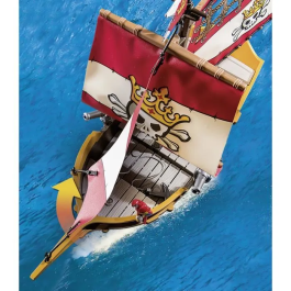 Playmobil Barco Pirata con Cañones Giratorios y Velas Móviles, Juguete de Aventuras para Niños y Niñas a Partir de 4 Años