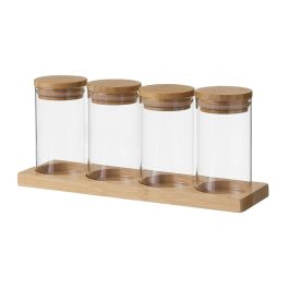 Set de 4 Botes Transparente 220 ml (4 Unidades)