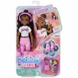 Barbie JFX97 Muñeca Brooklyn Dreambesties Roller con Patines, Casco y Accesorios, 11 Puntos de Articulación para Niños +3 años Barbie JFX97 Muñeca Brooklyn Dreambesties Roller con Patines, Casco y Accesorios, 11 Puntos de Articulación para Niños +3 años