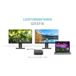 i-tec Thunderbolt 3 Travel Dock: Dual 4K Display (DP/HDMI), GLAN, USB 3.1 Gen2/2.0, Audio, Power Delivery 60W
