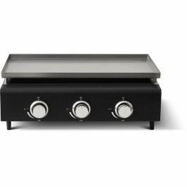 Cookingbox 9760182 Plancha de Gas CUENCA 3 Quemadores con Tapa 65x50x23 cm Negra