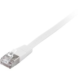 EQUIP 607611 Cable de Red Cat6A U/FTP Plano LSZH, 2m, Blanco, Doble Conector RJ45 Macho
