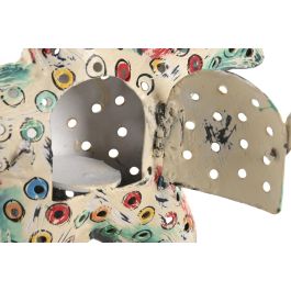 DKD Home Decor Metal fishes 1c24 Decoración Mediterráneo Blanco Multicolor Hierro 8 x 25 x 22 cm (2 Unidades)