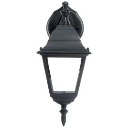 Brilliant Aplique empotrable de exterior Newport E27 1x60W IP23 Negro - Metal y Cristal
