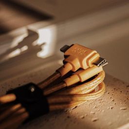 Native Union Belt Cable Carga Universal 2 en 1 USB-C / Lightning 1.5M Kraft - 60W, Ecológico y Ultra Duradero con Fibra Aramida