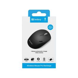 Sandberg Wireless Mouse Pro Recharge Ratón Inalámbrico con 6 Botones y Bluetooth/USB