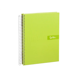 Liderpapel Cuaderno Espiral Micro Crafty A5, Tapa Forrada, 120 Hojas, 90gr, Cuadro 5mm, Verde