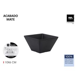 Bol de melamina mate negro 10x6 cm - La Mediterranea (24 Unidades) Precio: 28.49999999. SKU: B17H47KA73