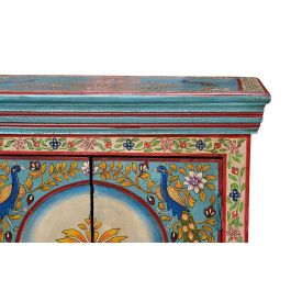 Giner Y Colomer Mesita de Noche en Madera de Mango Multicolor con 2 Puertas y Cajón