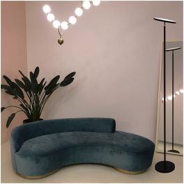 Cristalrecord Lámpara de pie Dencel 24W, 2200 lm, Negra, Ø25 x 175 cm, Dimmable, 3CCT