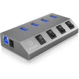 ICY BOX HUB USB 3.0 con 4 Puertos USB Type-A y Interruptor Individual para Cada Puerto Precio: 54.79000032. SKU: B19GYA2D4L