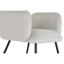 DKD Home Decor Butaca Beige Negro 60 x 83 x 65 cm (2 Unidades)