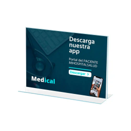 Archivo 2000 Expositor Sobremesa Forma T Din A4 Horizontal 85x300x215 mm Cristal Transparente