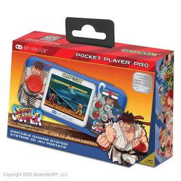 My Arcade Pocket Player Street Fighter II Portable (2 Juegos en 1) Pantalla 2.75" Color, Altavoz, Puerto Auriculares, Alimentación USB-C/AA