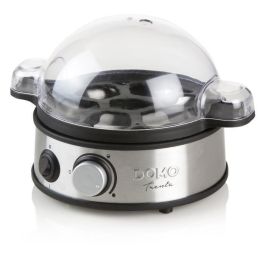Domo DO9142EK Huevera eléctrica con temporizador para 1-7 huevos, cocción ajustable (pasados, semiduros, duros), 400W, Acero inoxidable Domo DO9142EK Huevera eléctrica con temporizador para 1-7 huevos, cocción ajustable (pasados, semiduros, duros), 400W, Acero inoxidable