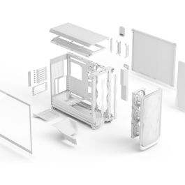 Fractal Design Meshify 3 XL Midi Torre PC Blanco TG Light Tint RGB Ambience Pro para Gaming