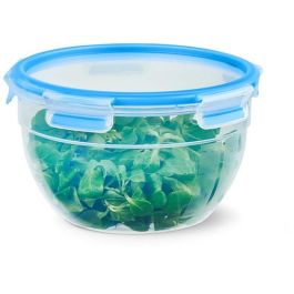 Emsa N1011600 Clip & Close Fiambreras 2er Set redondas Transparente/Azul