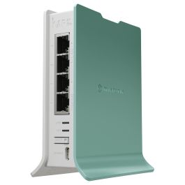 MikroTik L41G-2axD hAP Router de Sobremesa Wi-Fi 6 (802.11ax) Banda 2.4 GHz, 4x Gigabit LAN, Puerto USB, RouterOS, Color Verde/Blanco