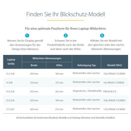 StarTech 133L-PRIVACY-SCREEN Filtro de Privacidad para Portátil 13.3in 16:9 Pantalla Ancha Reducción de Luz Azul Mate/Brillante Antideslumbrante
