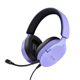 Trust GXT 490P FAYZO Auriculares Alámbricos Gaming USB Sonido Envolvente 7.1 Micrófono RGB Negro/Púrpura
