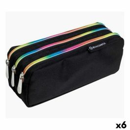 Estuche Escolar Exacompta Rainbow Negro 22,5 x 8 x 10 cm (6 Unidades) Precio: 38.95000043. SKU: B18NQ558P6