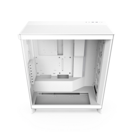 NZXT CM-H72FW-R1 H7 Flow RGB Midi Tower Blanco PC Caja de Ordenador con Flujo de Aire Optimizado y Panel de Vidrio Templado, 244x468x544mm