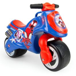 Injusa Correpasillos Moto Neox Spiderman para Niños +18 meses, Material Plástico, Color Azul, 69x27,5x49 cm