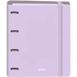 Dohe Carpeta Anillas Mixtas 4x35 mm A4 100H 5x5 mm 90 gr Polyfoam Morado Pastel con 4 Separadores