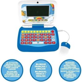 Lexibook LEX3380743095233 Portátil Educativo Bilingüe FR/EN con 40 Actividades y 6 Categorías
