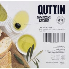 Aceitera de acero inoxidable 350 ml con tapón Quttin (12 Unidades) Aceitera de acero inoxidable 350 ml con tapón Quttin (12 Unidades)
