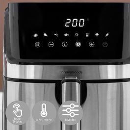 Freidora de Aire InnovaGoods Fryinn Pro 5500 Negro 1700 W 5,5 L Acero Inoxidable