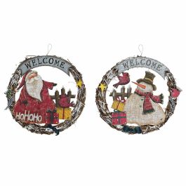 Decoracion Luminosa Navidad Tradicional DKD Home Decor Gris Rojo 4 x 30 x 31 cm (2 Unidades) Precio: 22.76736. SKU: B18J66HQFT