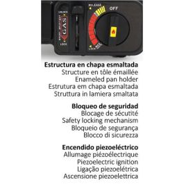 Algon Bbq Hornillo de Gas Portátil con Parrilla 43x28x11.2 cm – Ideal para Camping y Barbacoas al Aire Libre