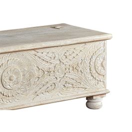 Giner Y Colomer Baúl Madera de Mango Blanco Envejecido 60x150x50 cm