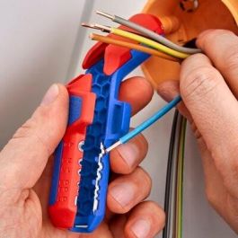 Knipex 16 95 03 SB ErgoStrip PV Herramienta Abmantelamiento Pelacables de 0.2-4 mm Azul/Rojo 135mm