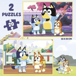 Puzzle 2x20 piezas bluey en maletin Puzzle 2x20 piezas bluey en maletin