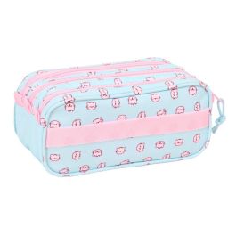 Safta Estuche Portatodo Triple Big Pembe The Pink Cat Escolar 100x215x80 mm