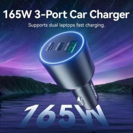 Vention FFPB0 Cargador de Coche 2xUSB-C + 1xUSB-A Carga Rápida 165W para Móviles y Tablets
