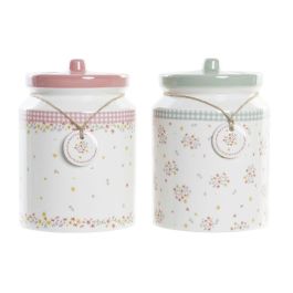 Bote Shabby DKD Home Decor Rosa Verde 15.5 x 21 x 15.5 cm (2 Unidades) Precio: 33.4999995. SKU: S3036928