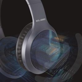 Elbe Auricular Diadema Bluetooth ANC ABT-A10-G Gris con Micrófono Incorporado y Conexión Auxiliar