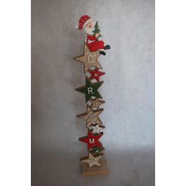 DKD Home Decor Decoración Navidad Tradicional con Papanoel y Estrellas, en MDF, Colores Rojo, Verde y Natural, 49 cm Alto (6 Unidades) Precio: 20.93058. SKU: B1JRMD4GRN