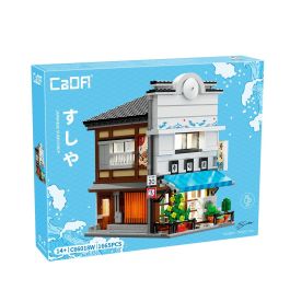 CADA Restaurante de Sushi C66018W 1665 Piezas, Diseño Japonés Modular con Luces LED, Compatible con Otras Escenas