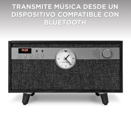 Victrola Tocadiscos Century con reloj Negro