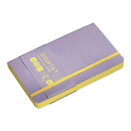 Antartik Cuaderno A6 Tapa Blanda Cuadriculado Morado y Amarillo 100 Hojas 80gr FSC