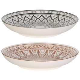 Home Deco Factory Plato Mirage Ø 25.5 cm x 4.5 cm Colección Oriental Estampado Interior