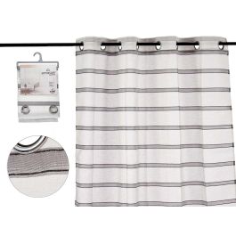 Cortina Visillo Rayas Gris 140x260 cm - Giftdecor (6 Unidades) Precio: 64.79000055. SKU: S3608526