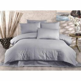 Blum ASI8683342999427 Juego de cama 220x240 cm - 1 funda nórdica + 2 fundas almohada 60x60 cm - 80% algodón, 20% poliéster - Gris